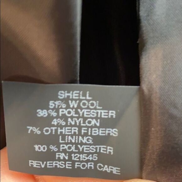 London Fog Womens Mid-Length Wool Blend Coat With Button Front & Pockets - Picture 5 of 5